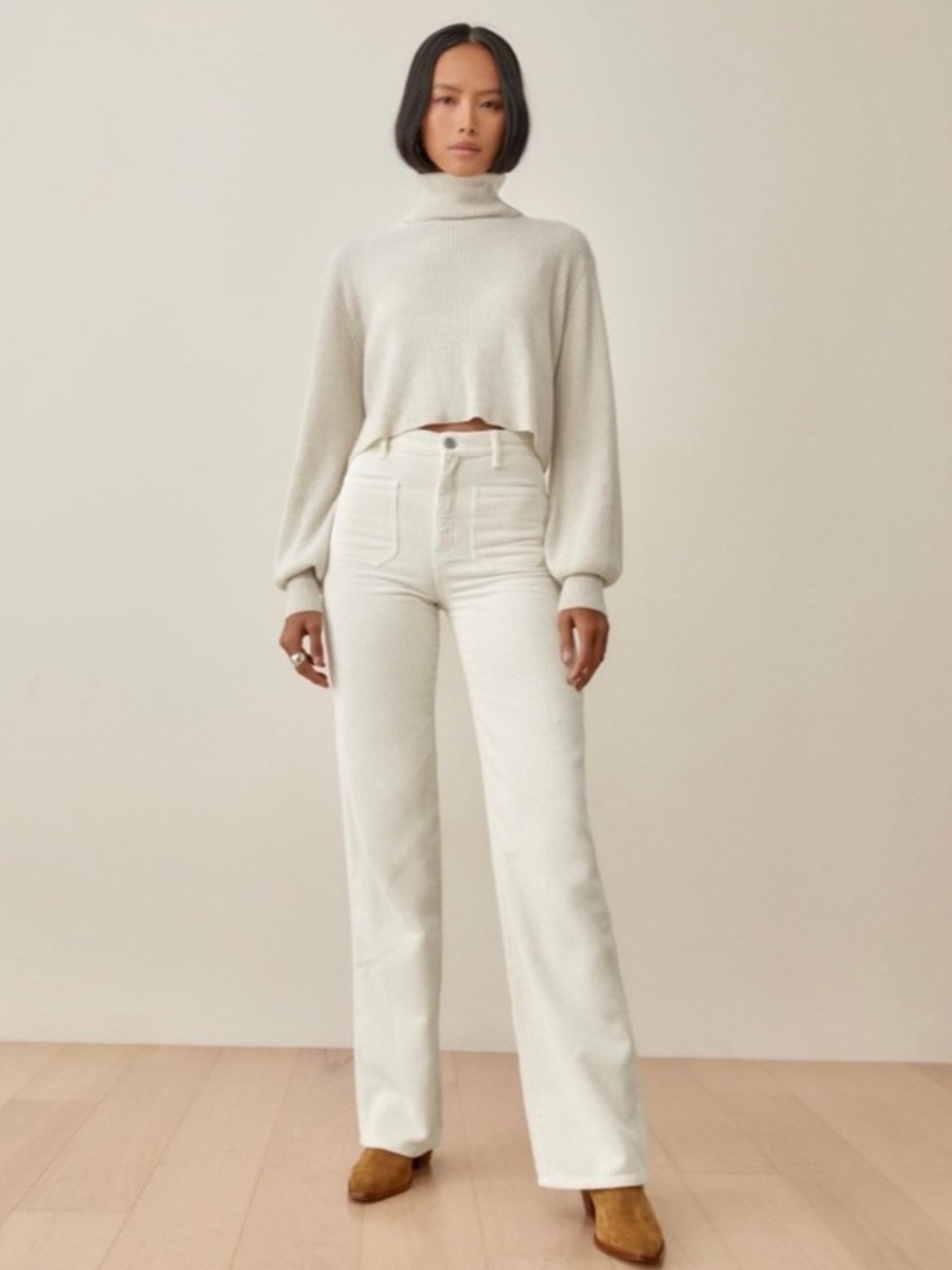 NWT Reformation Jeans Alyssa High Rise Wide Leg Corduroy Pants 29